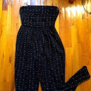 Robert Rodriguez Beaded Strapless Jumpsuit Size 2 - image 1